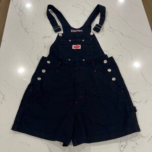 Vtg Revolt Clothing Black Denim Overall size Small